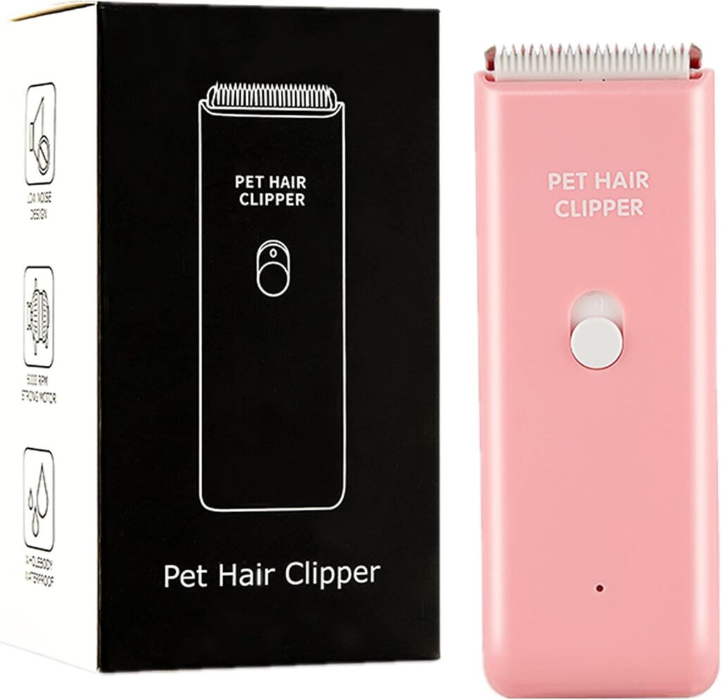 Dog Cat Home Hair Waterproof Clipper Portable Electric USB Rechargeable Pet Grooming Tools Low Noise Shaver Cordless Trimmer for Small and Large Pets