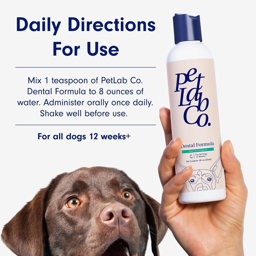 PetLab Co. Dog Dental Formula - Keep Dog Breath Fresh and Teeth Clean - Supports Gum Health - Dog Water Additive Dental Care Targets Tartar - 2pack