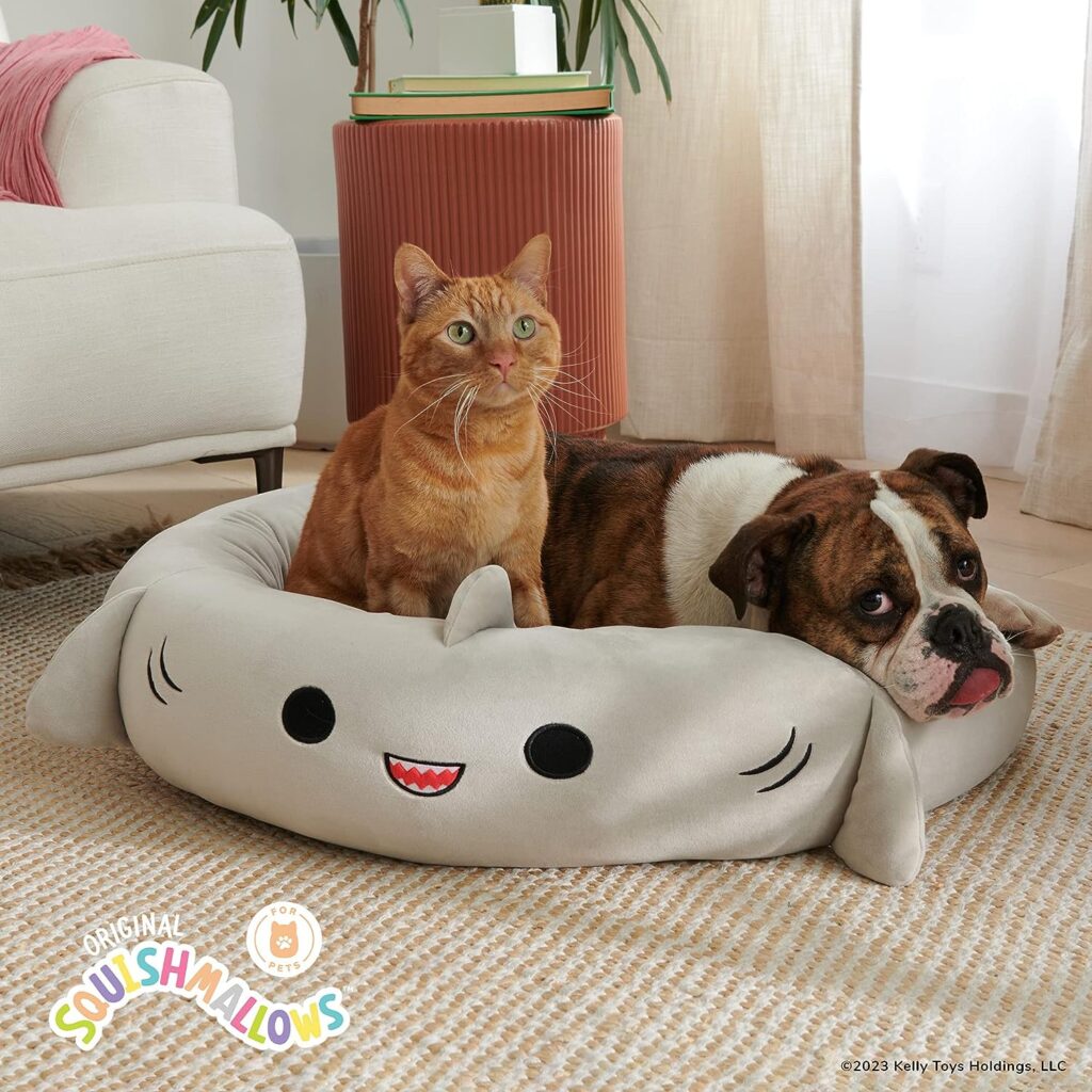 Squishmallows 30-Inch Gordon Shark Pet Bed - Large Ultrasoft Official Squishmallows Plush Pet Bed