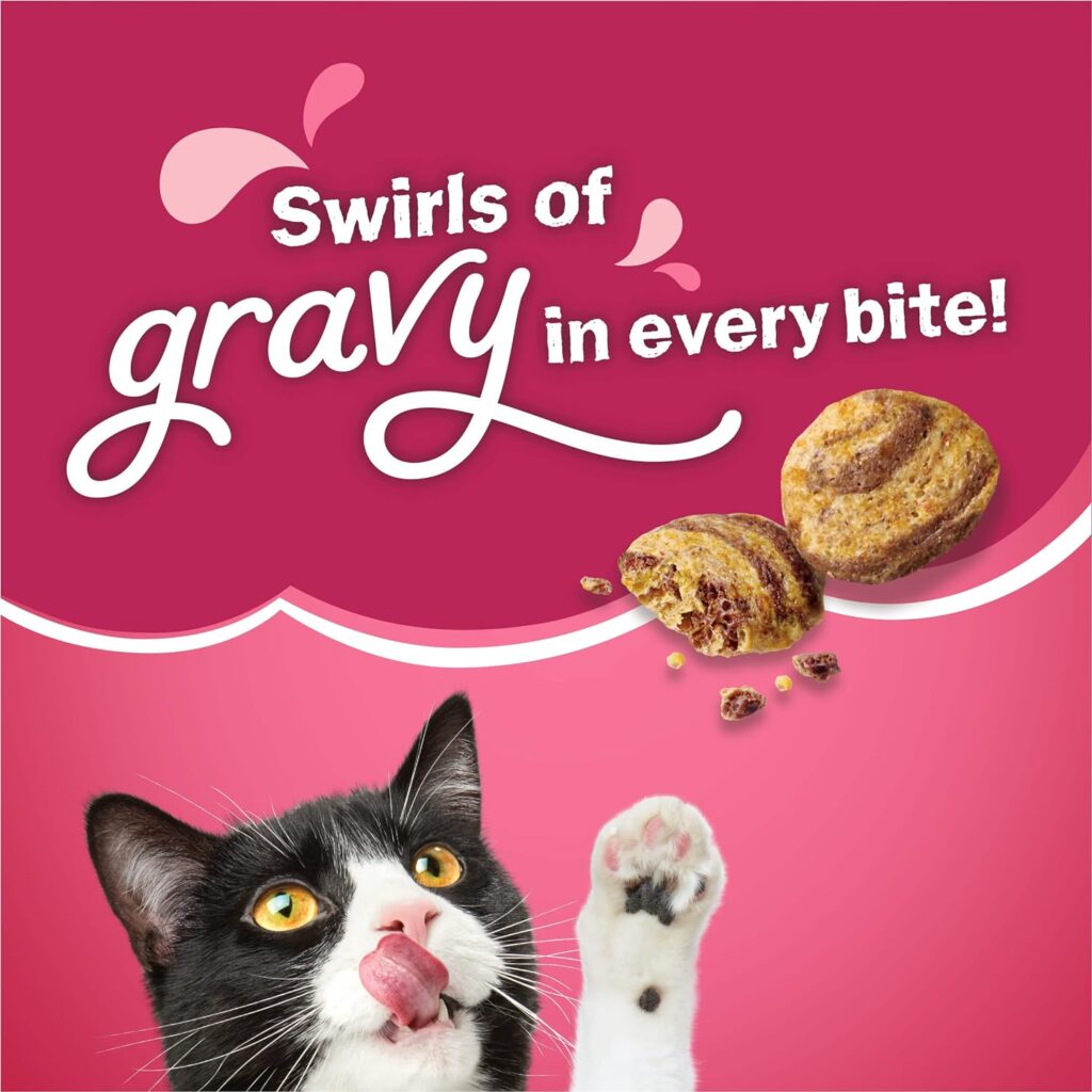Friskies Dry Cat Food, Gravy Swirlers - 3.15 lb. Bag